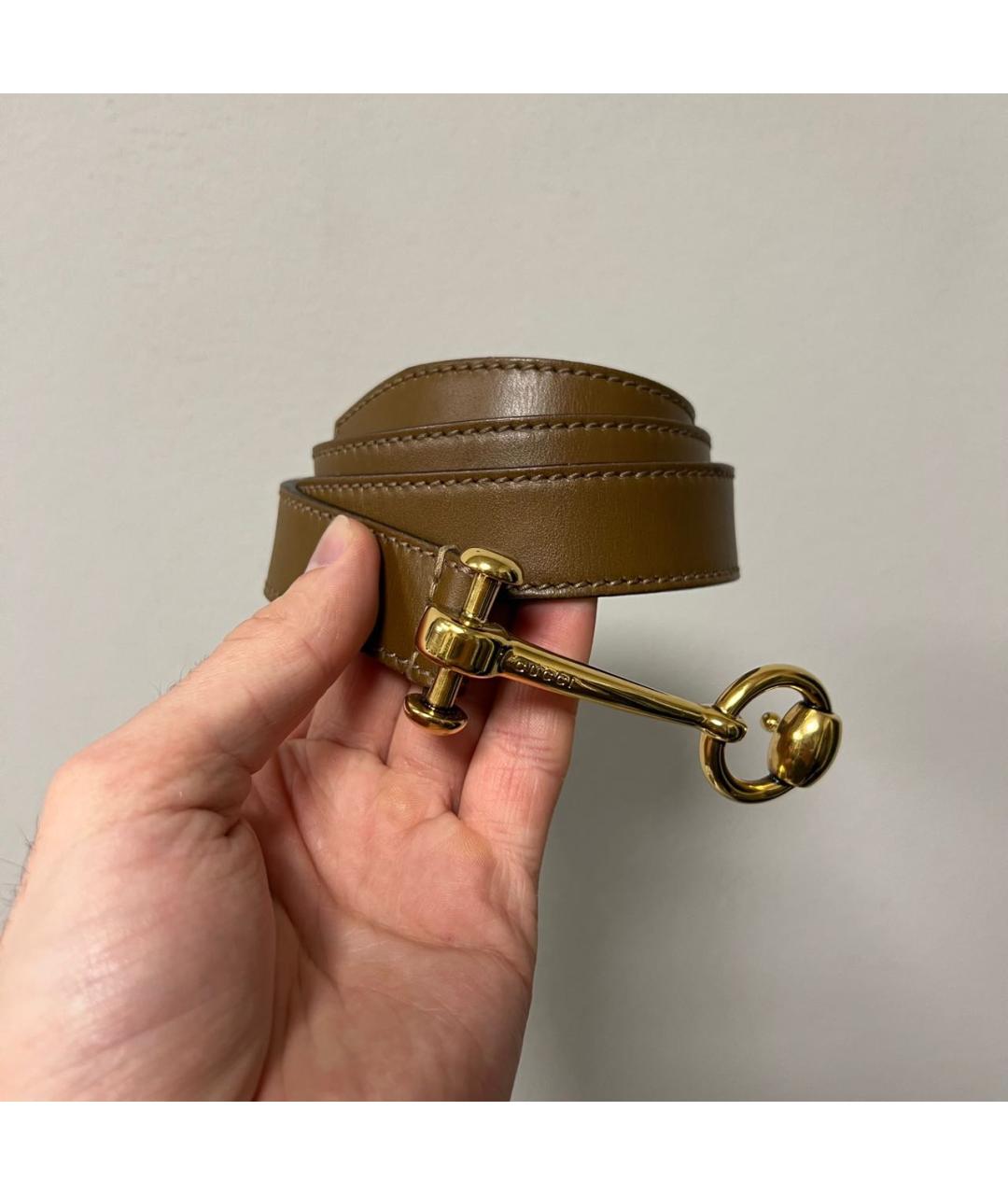 GUCCI Коричневый кожаный ремень, фото 2