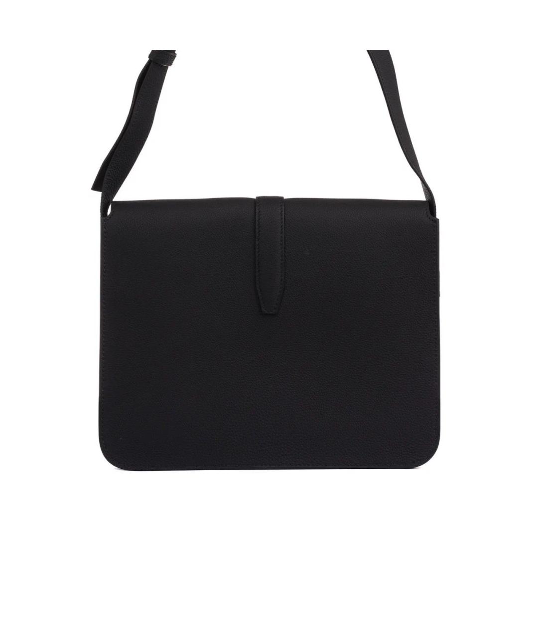 HERMES Черная кожаная сумка на плечо, фото 4