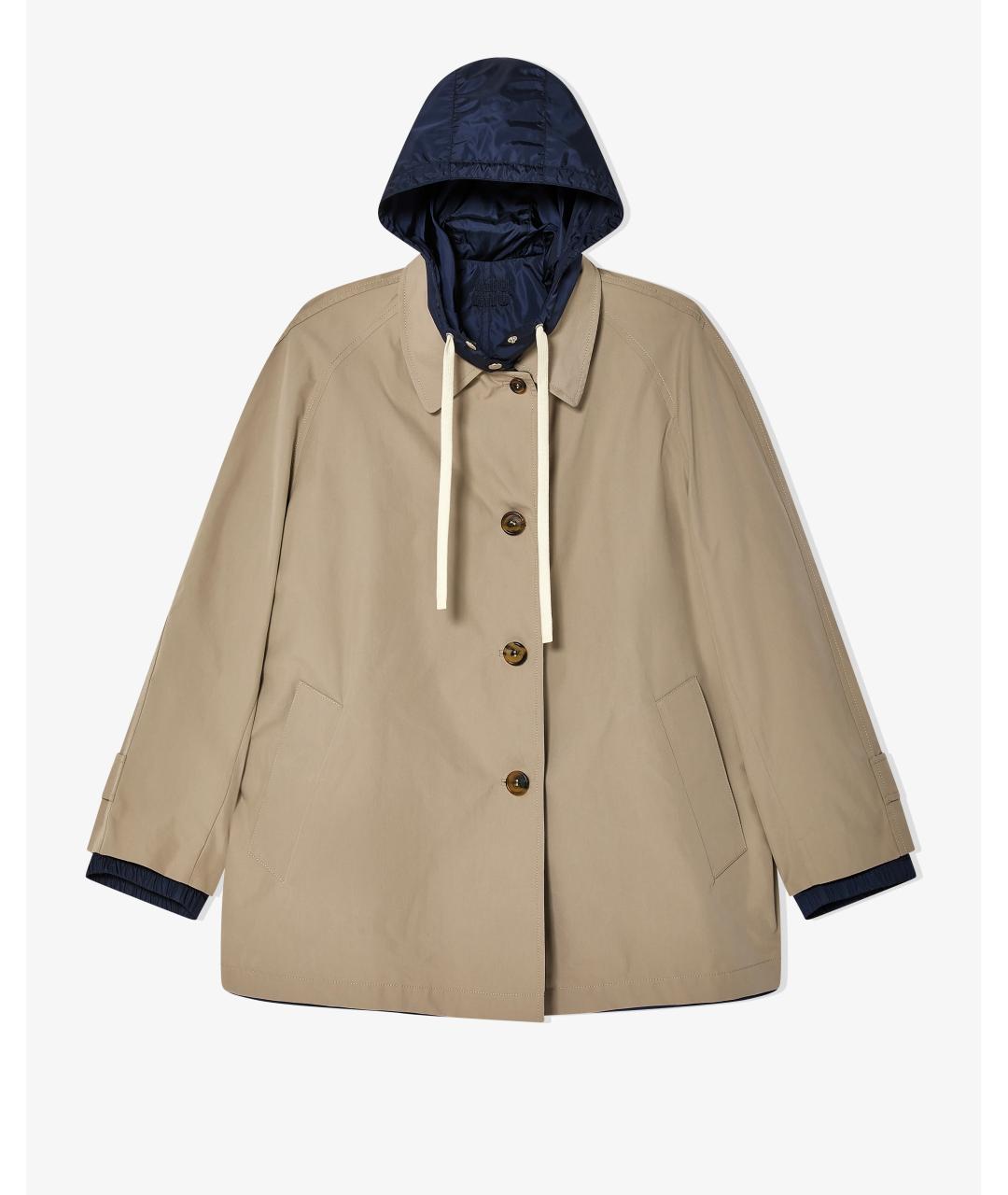 MIU MIU Бежевый хлопковый тренч/плащ, фото 10