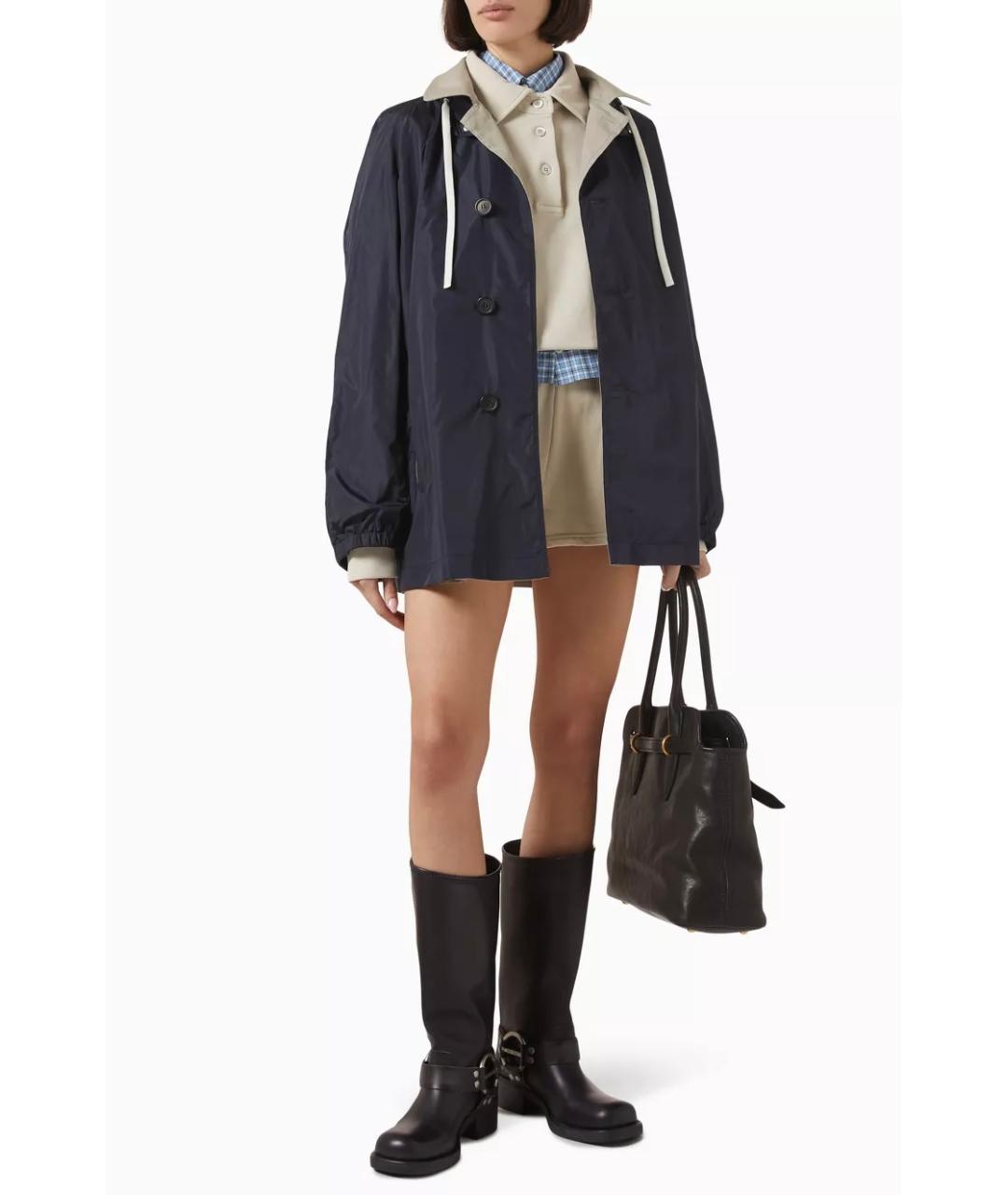 MIU MIU Бежевый хлопковый тренч/плащ, фото 3