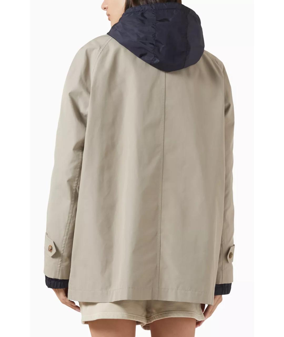 MIU MIU Бежевый хлопковый тренч/плащ, фото 5