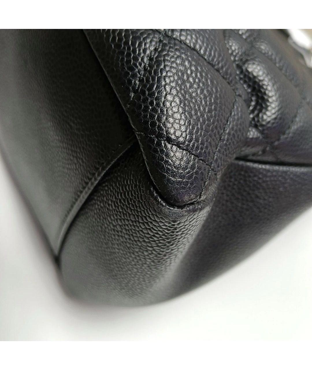 CHANEL Черная кожаная сумка тоут, фото 7