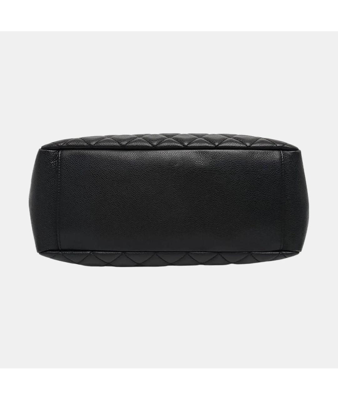 CHANEL Черная кожаная сумка тоут, фото 4