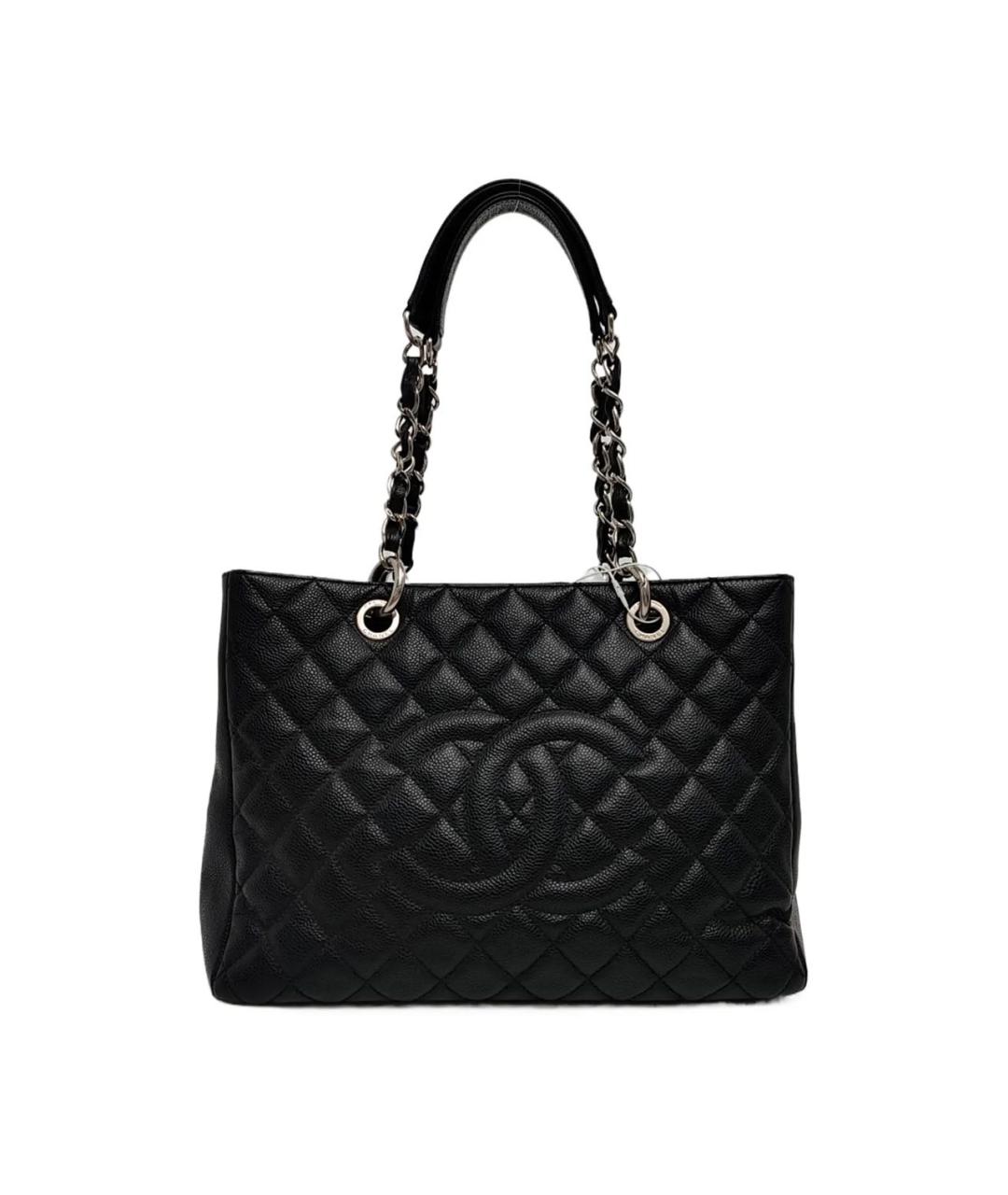 CHANEL Черная кожаная сумка тоут, фото 1