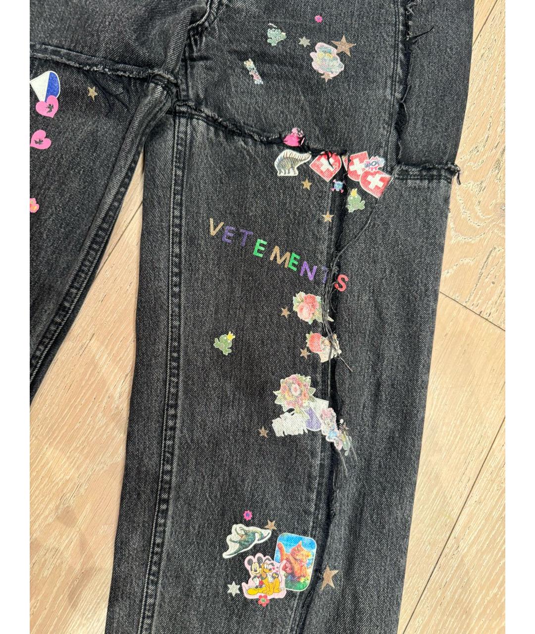 VETEMENTS Серые прямые джинсы, фото 3