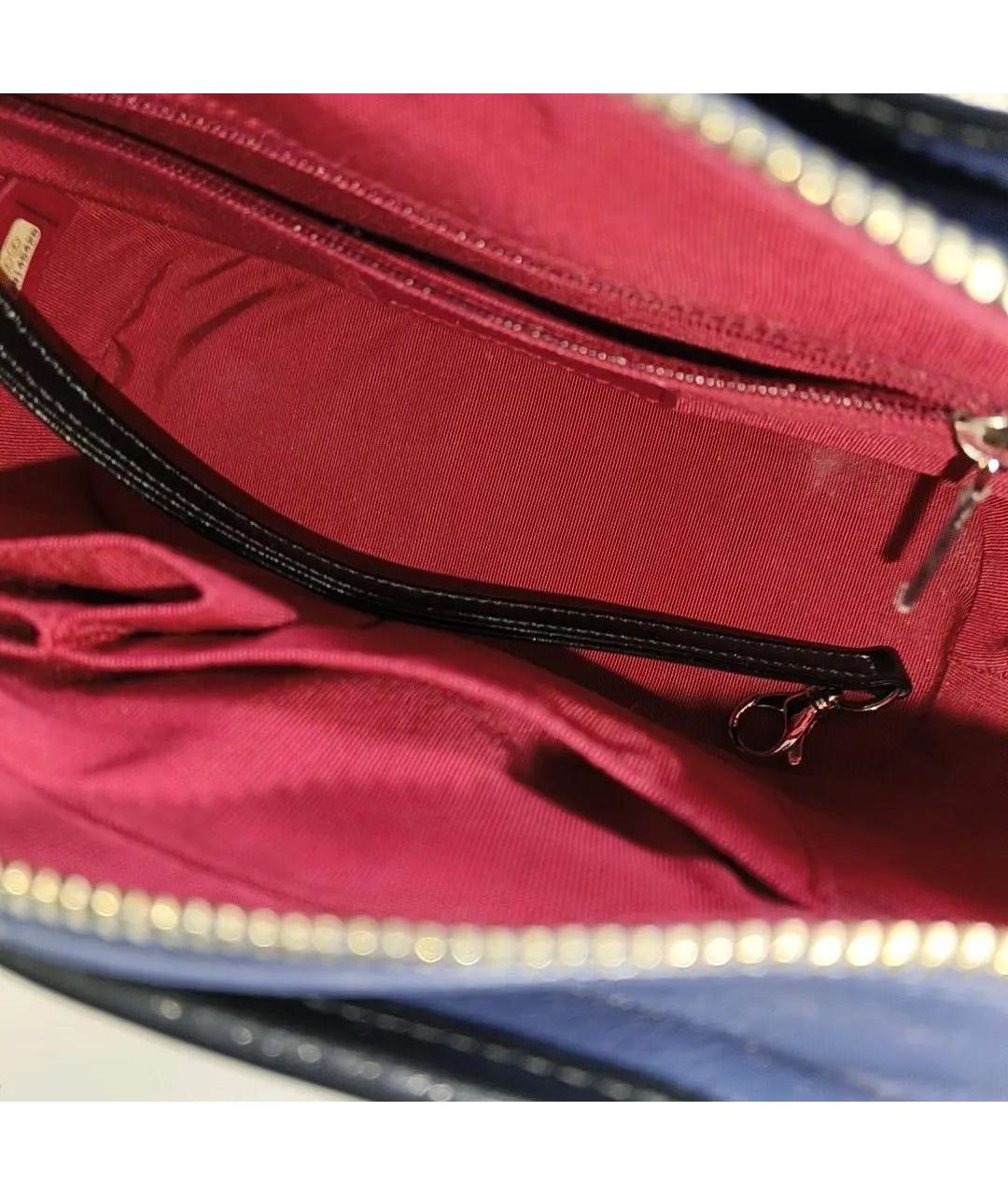 CHANEL Темно-синяя кожаная сумка через плечо, фото 5