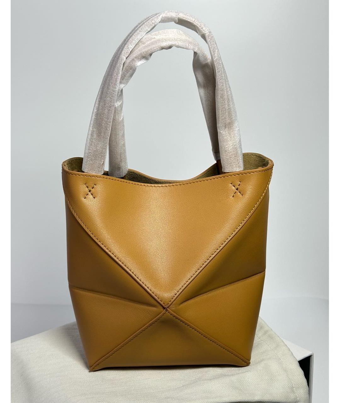 LOEWE Коричневая кожаная сумка тоут, фото 3