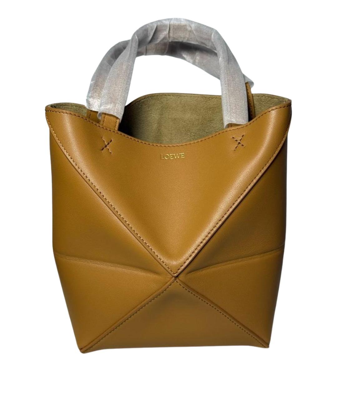 LOEWE Коричневая кожаная сумка тоут, фото 1