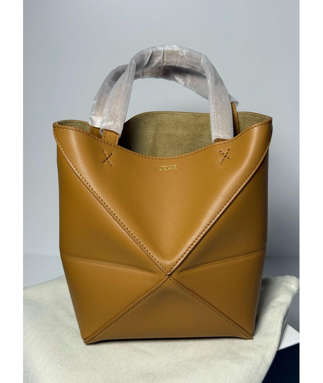 LOEWE Коричневая кожаная сумка тоут, фото 8