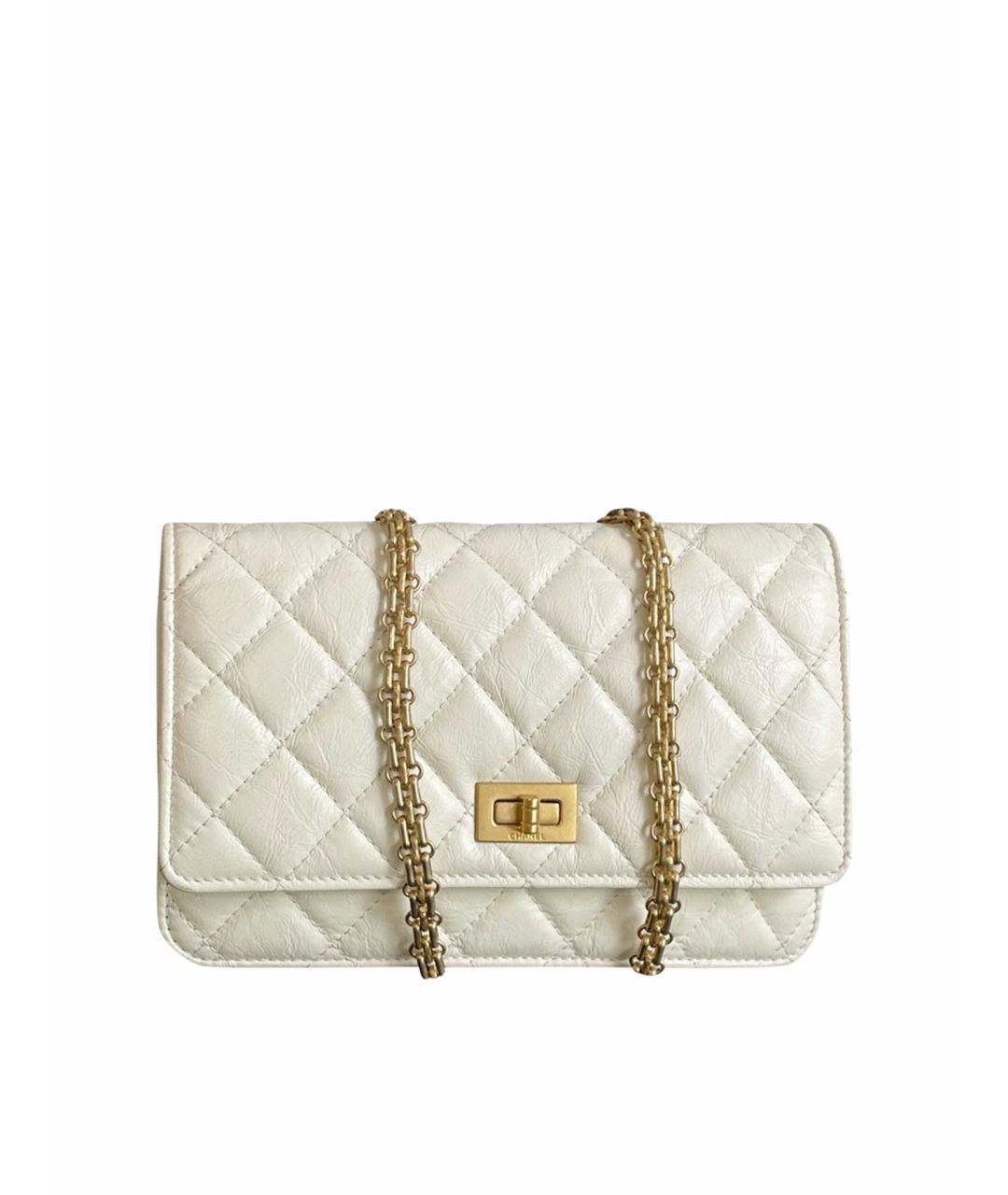 CHANEL Белая кожаная сумка через плечо, фото 1