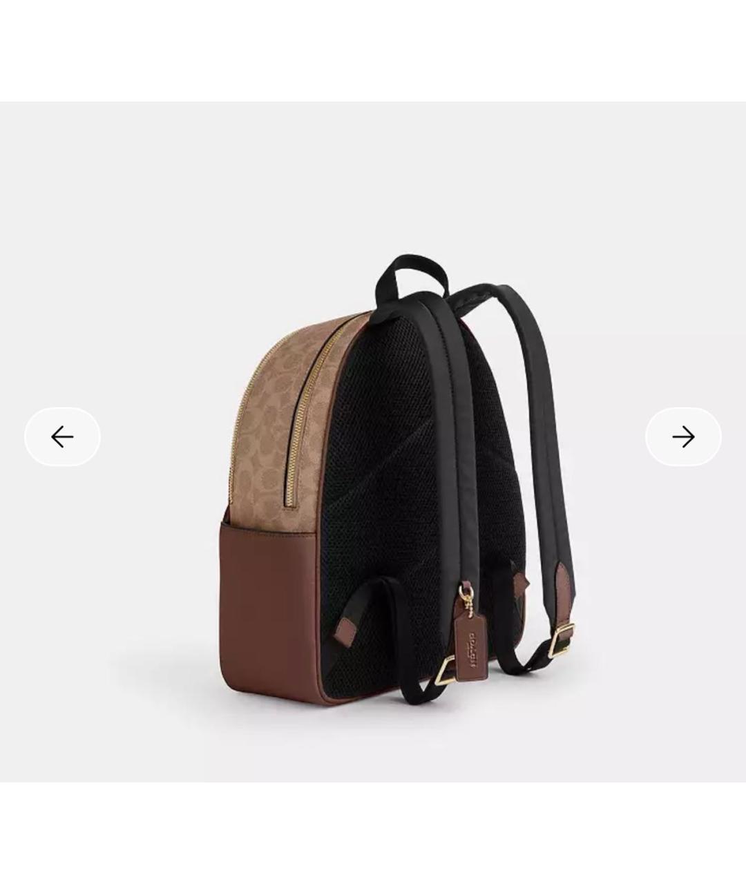 COACH Коричневый кожаный рюкзак, фото 3