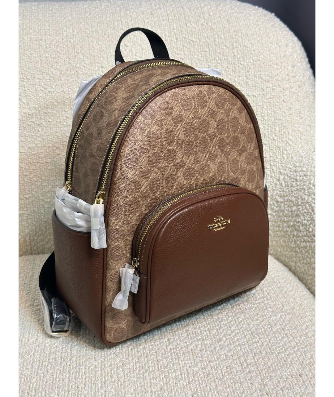 COACH Коричневый кожаный рюкзак, фото 2