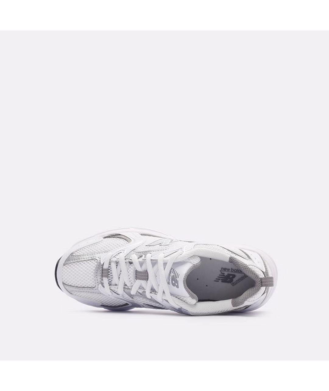 NEW BALANCE Белые текстильные кроссовки, фото 3