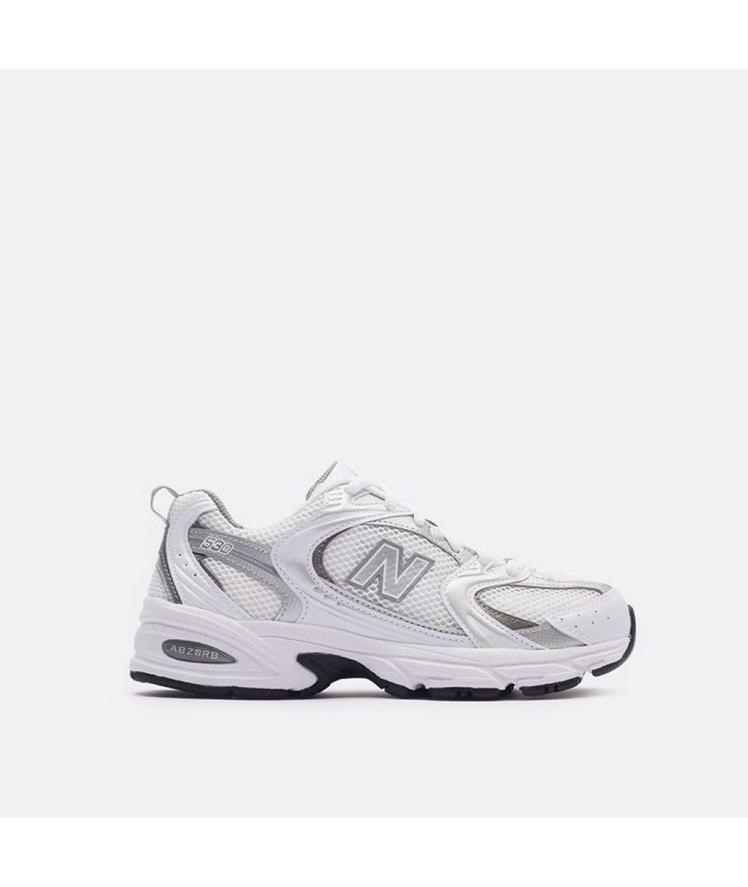 NEW BALANCE Белые текстильные кроссовки, фото 5