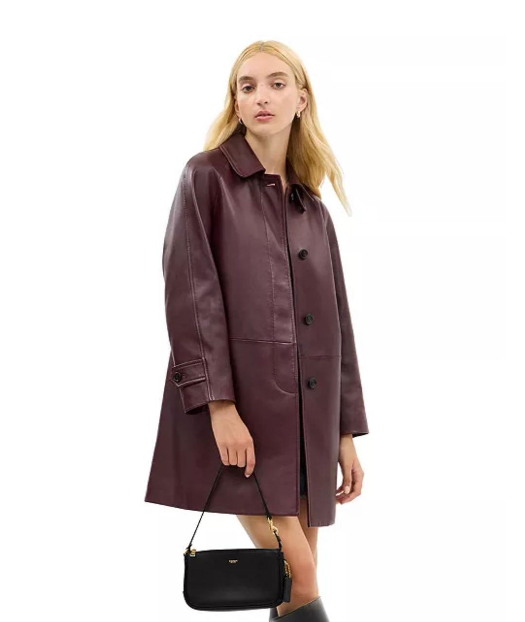 COACH Черная кожаная сумка с короткими ручками, фото 8