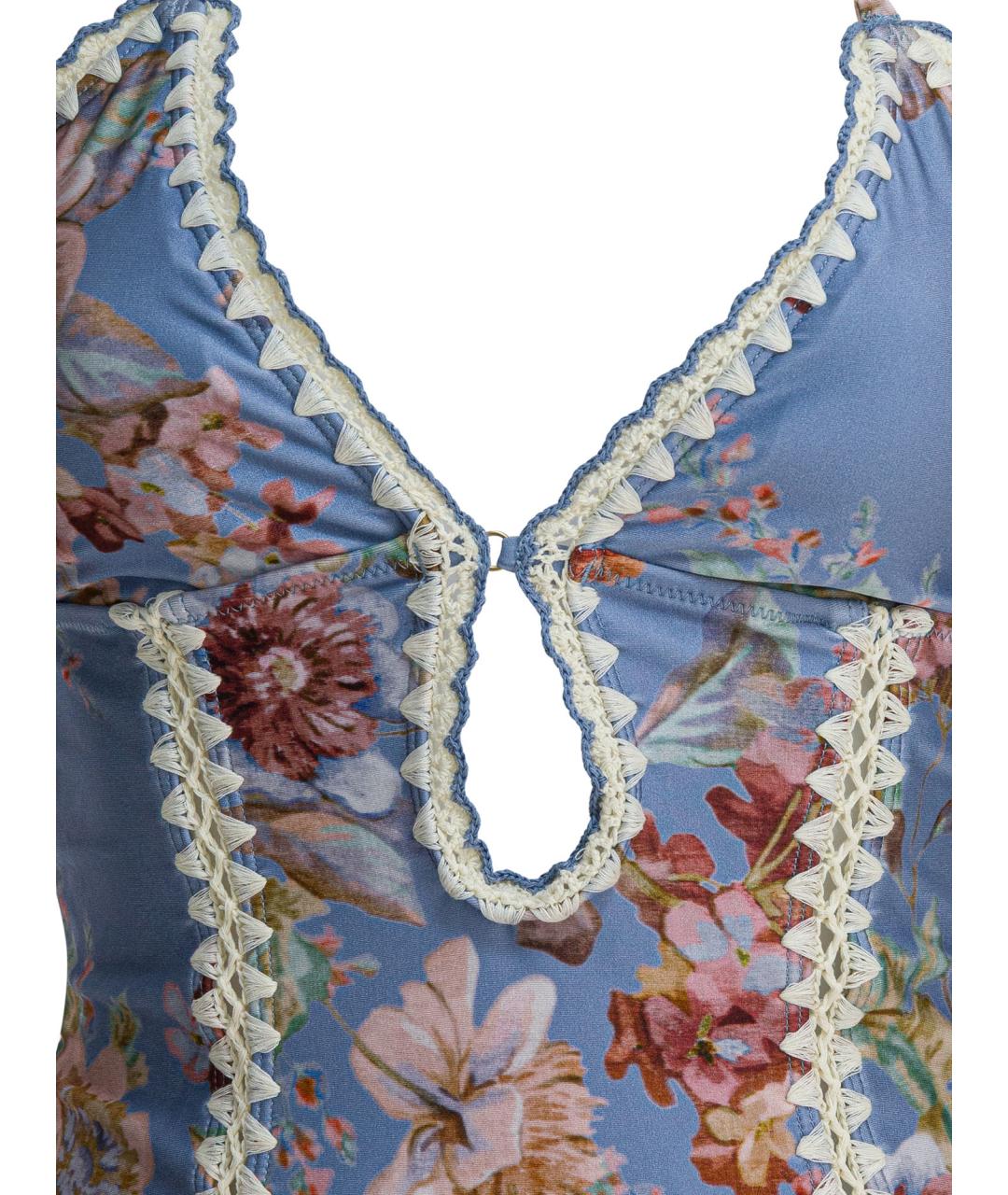 ZIMMERMANN Голубой полиамидовый купальник, фото 3