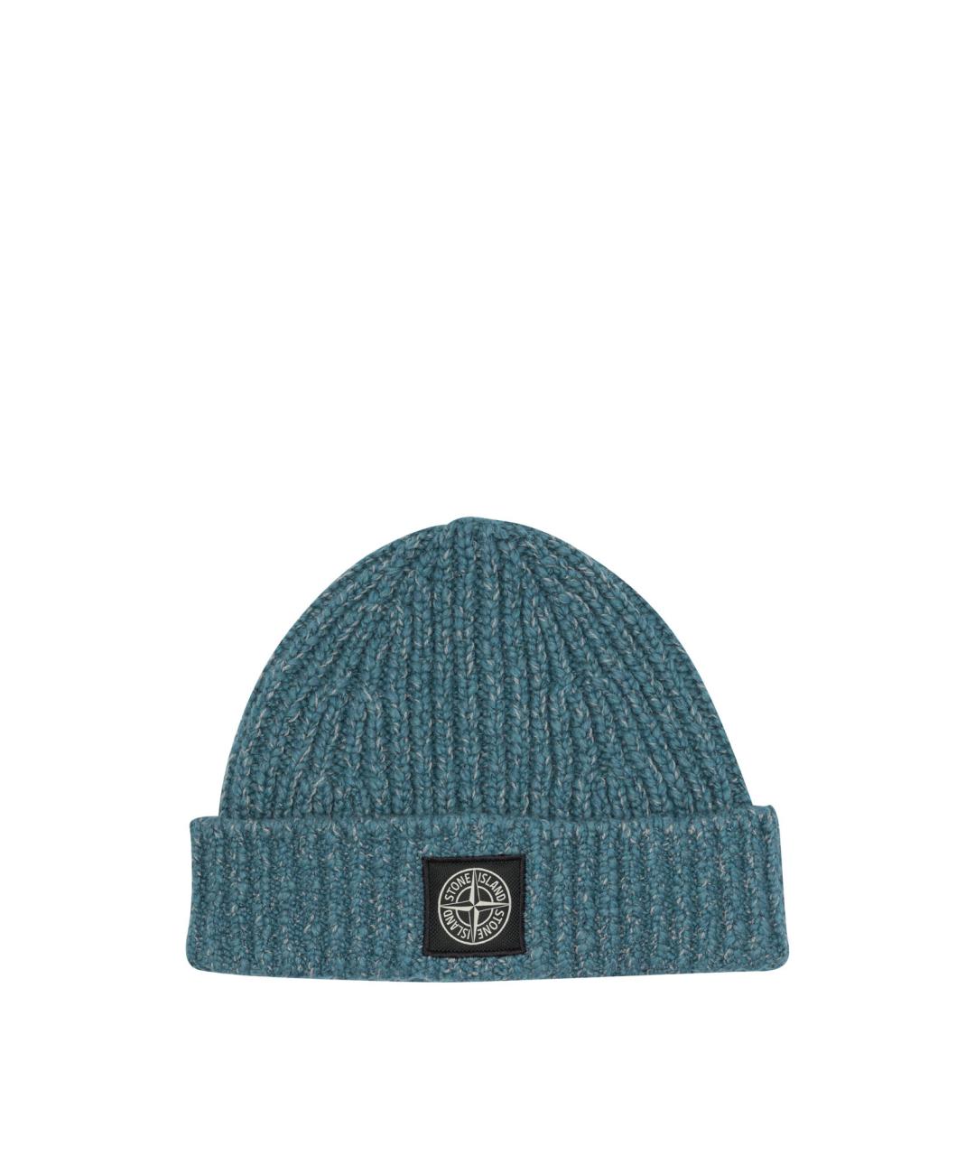 STONE ISLAND Синяя шерстяная шапка, фото 1