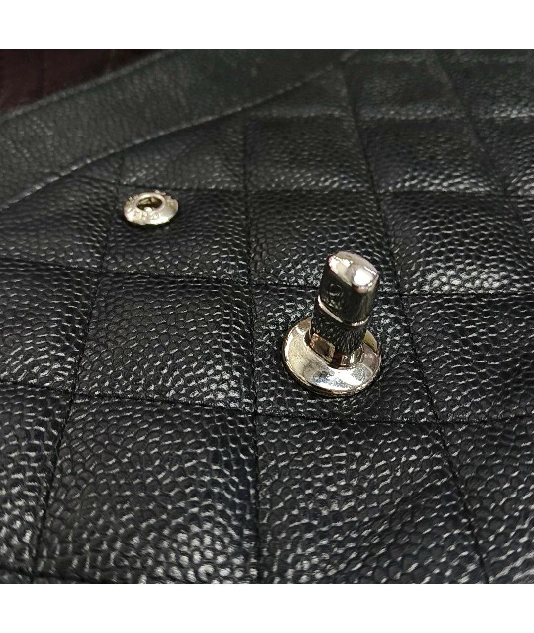 CHANEL Черная кожаная сумка с короткими ручками, фото 7