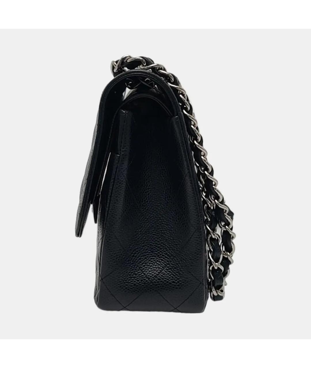 CHANEL Черная кожаная сумка с короткими ручками, фото 2
