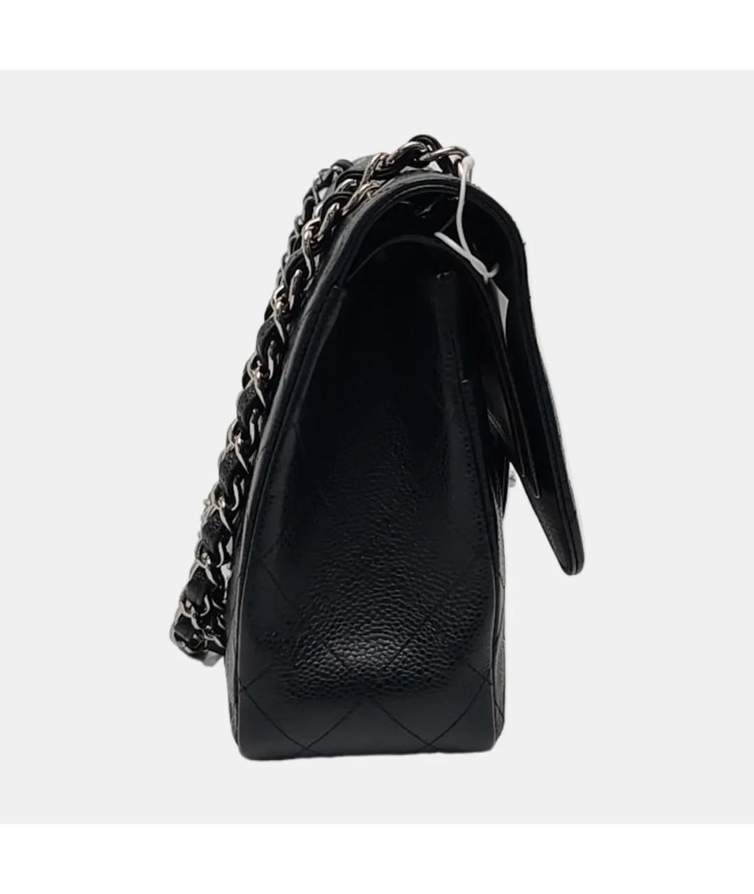 CHANEL Черная кожаная сумка с короткими ручками, фото 3