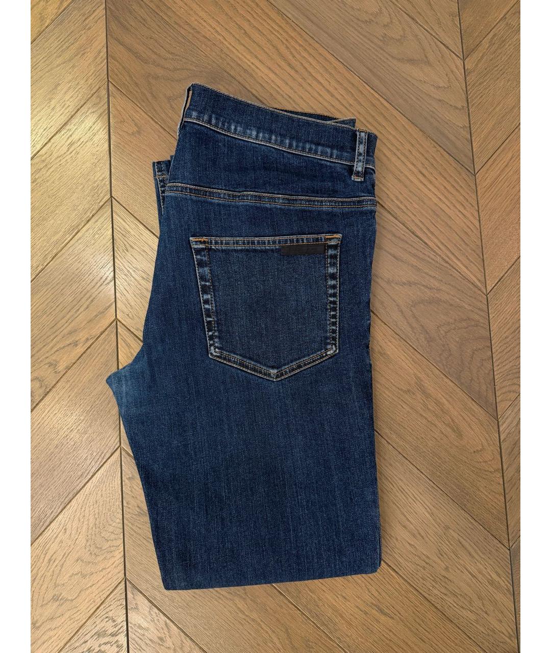 PRADA Темно-синие хлопко-полиэстеровые джинсы скинни, фото 3