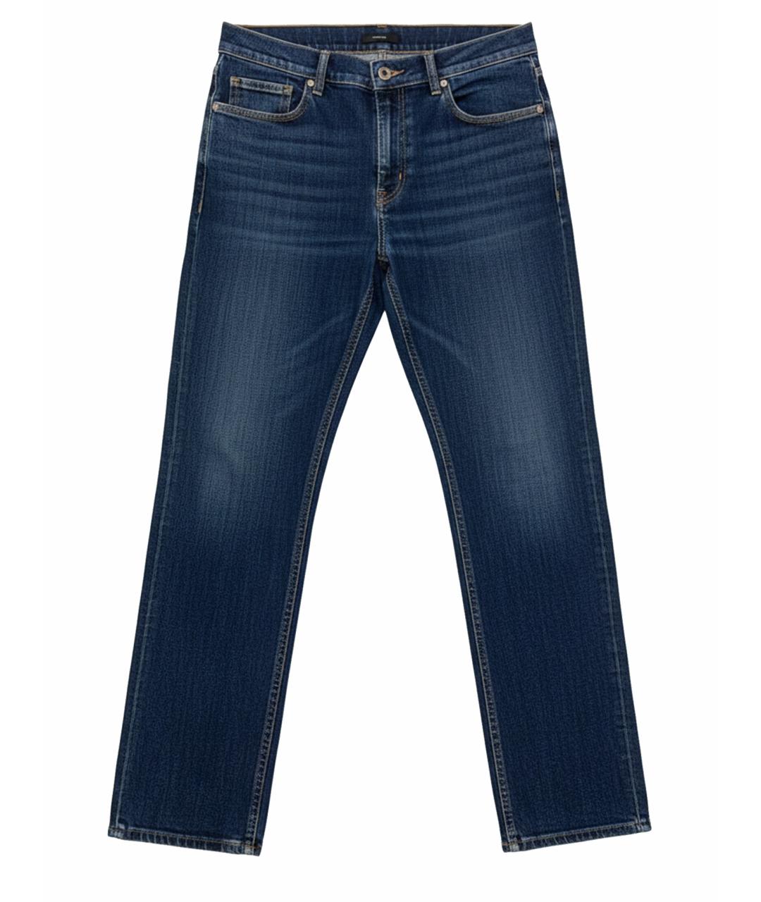 PRADA Темно-синие хлопко-полиэстеровые джинсы скинни, фото 1
