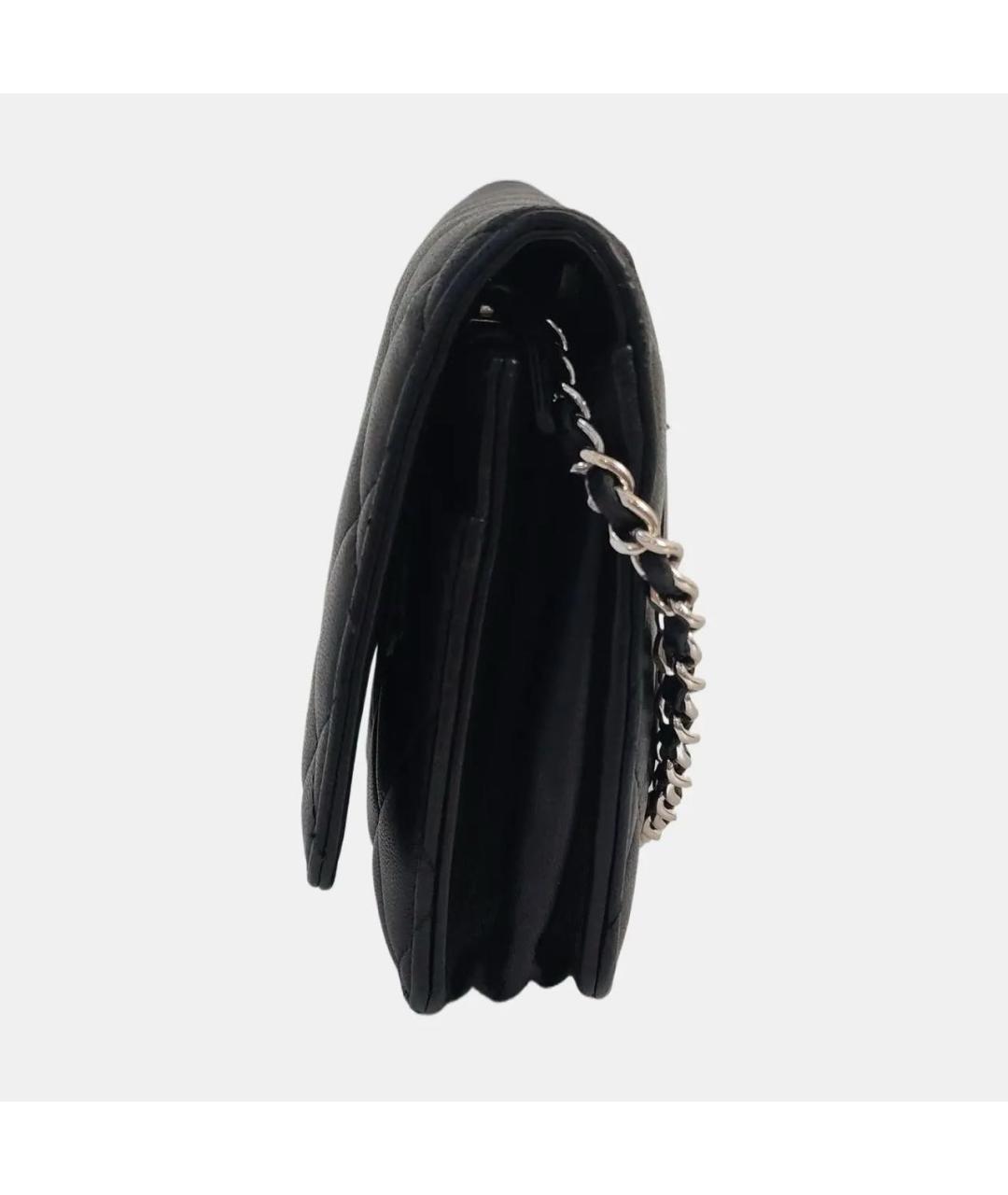 CHANEL Черная кожаная сумка через плечо, фото 2