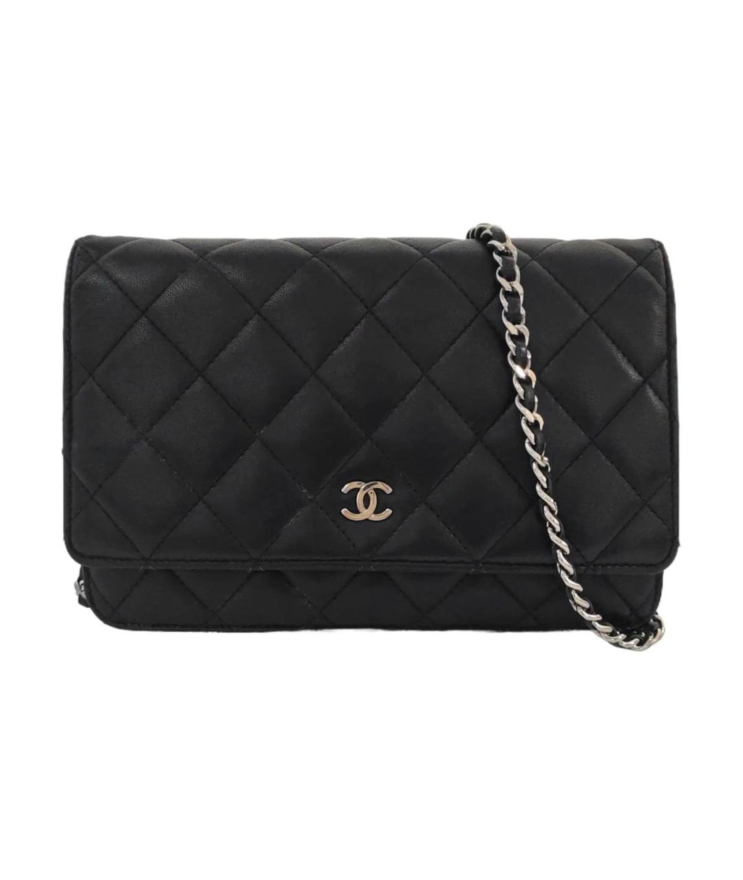 CHANEL Черная кожаная сумка через плечо, фото 1