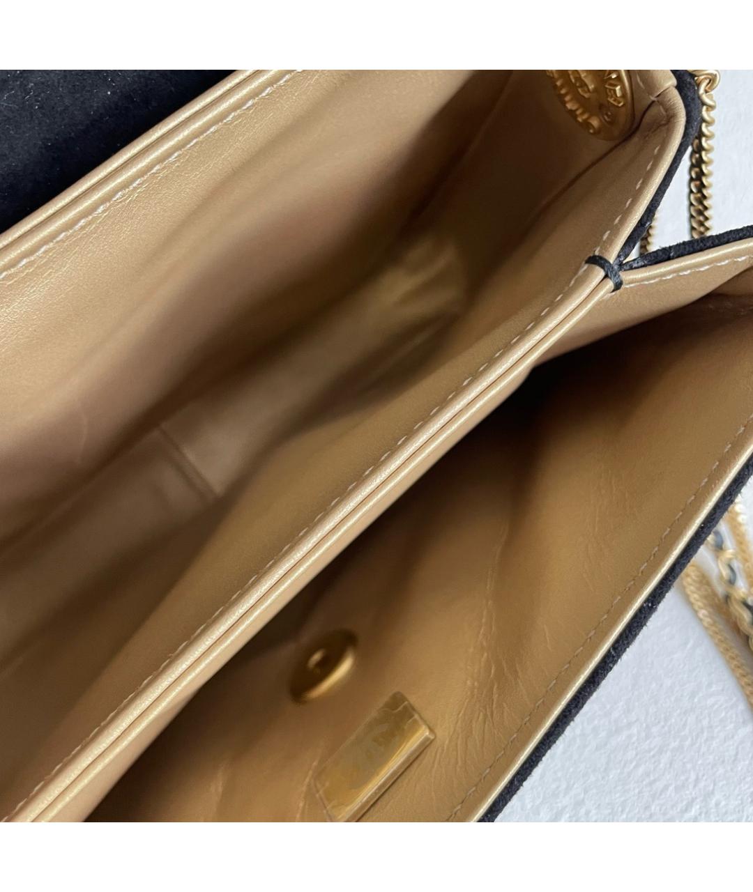 CHANEL Черная бархатная сумка через плечо, фото 7