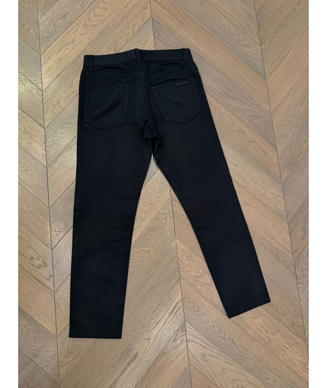 PRADA Черные хлопко-полиэстеровые джинсы, фото 2