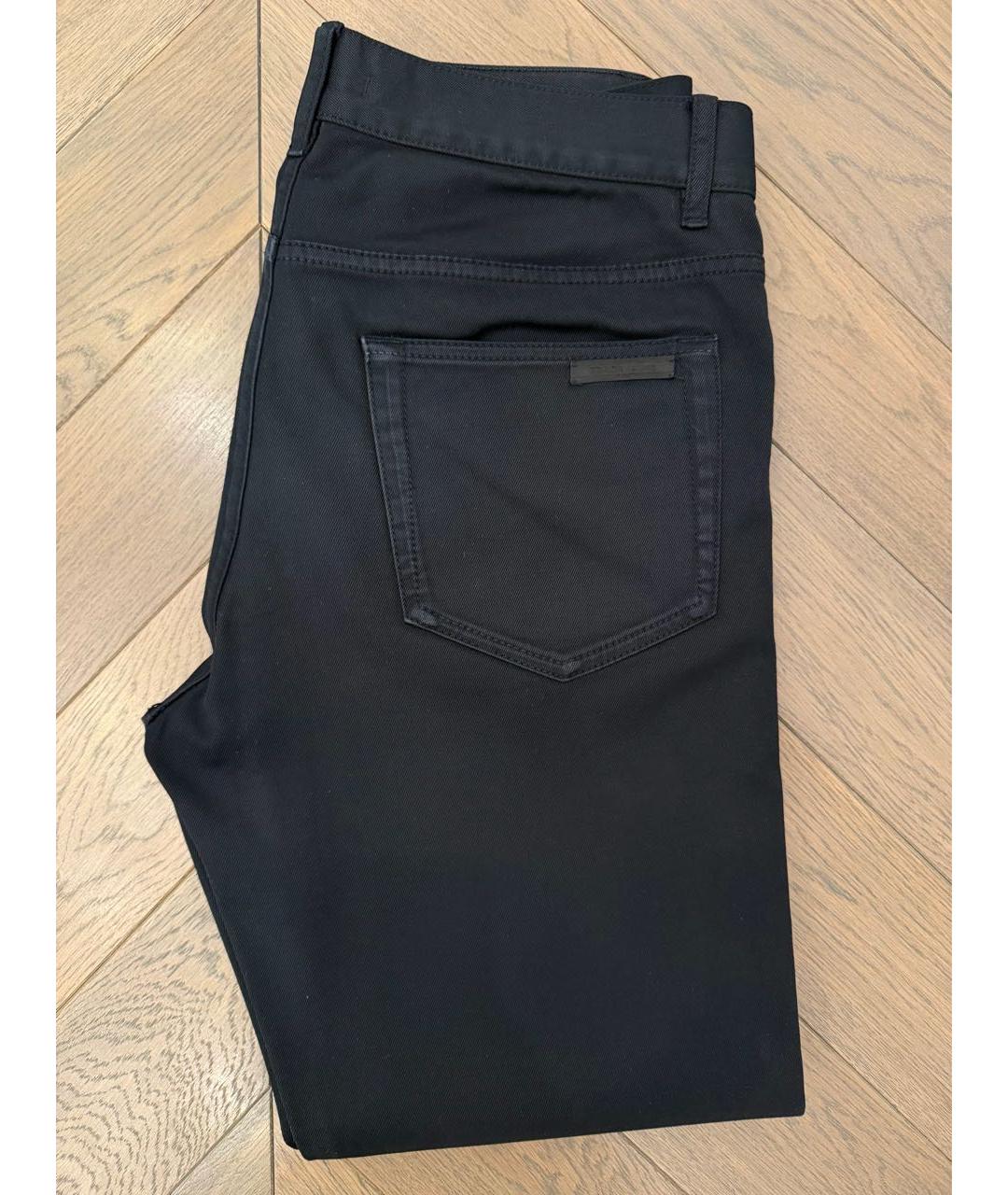 PRADA Черные хлопко-полиэстеровые джинсы, фото 3
