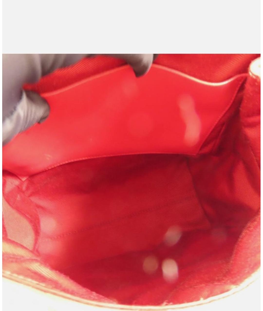 CHRISTIAN DIOR Красный кожаный рюкзак, фото 5