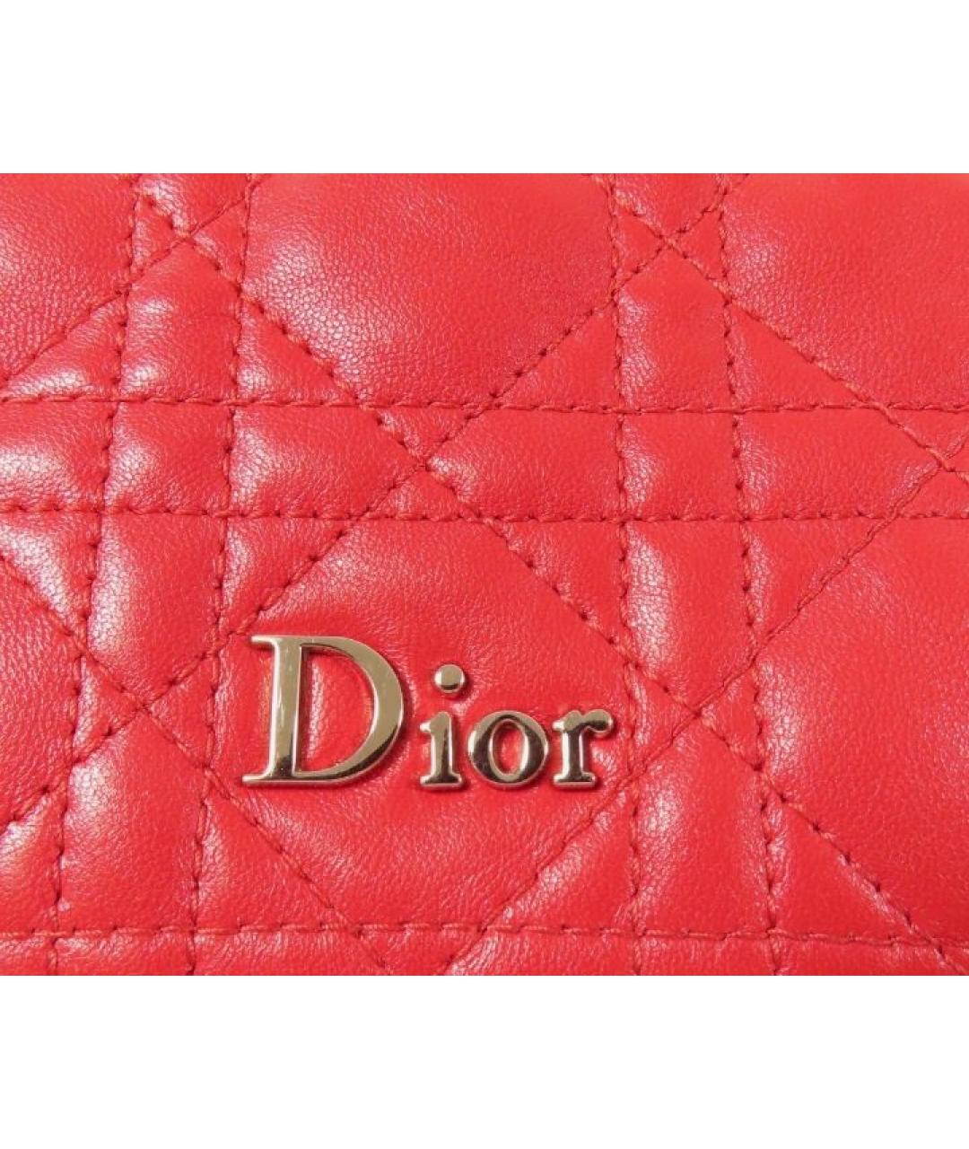 CHRISTIAN DIOR Красный кожаный рюкзак, фото 4