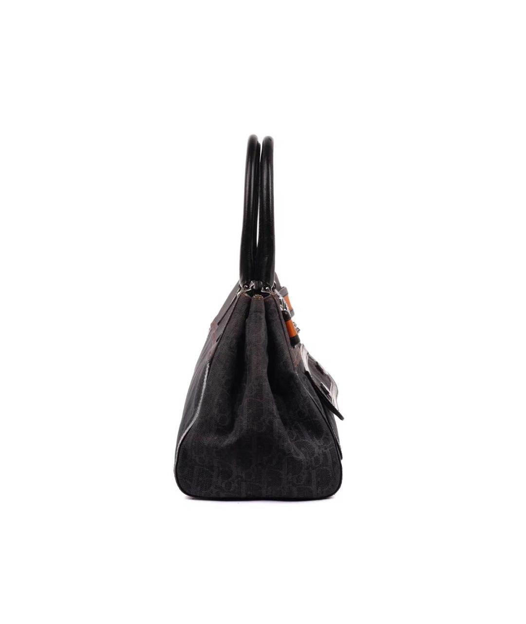 CHRISTIAN DIOR Черная деним сумка тоут, фото 3