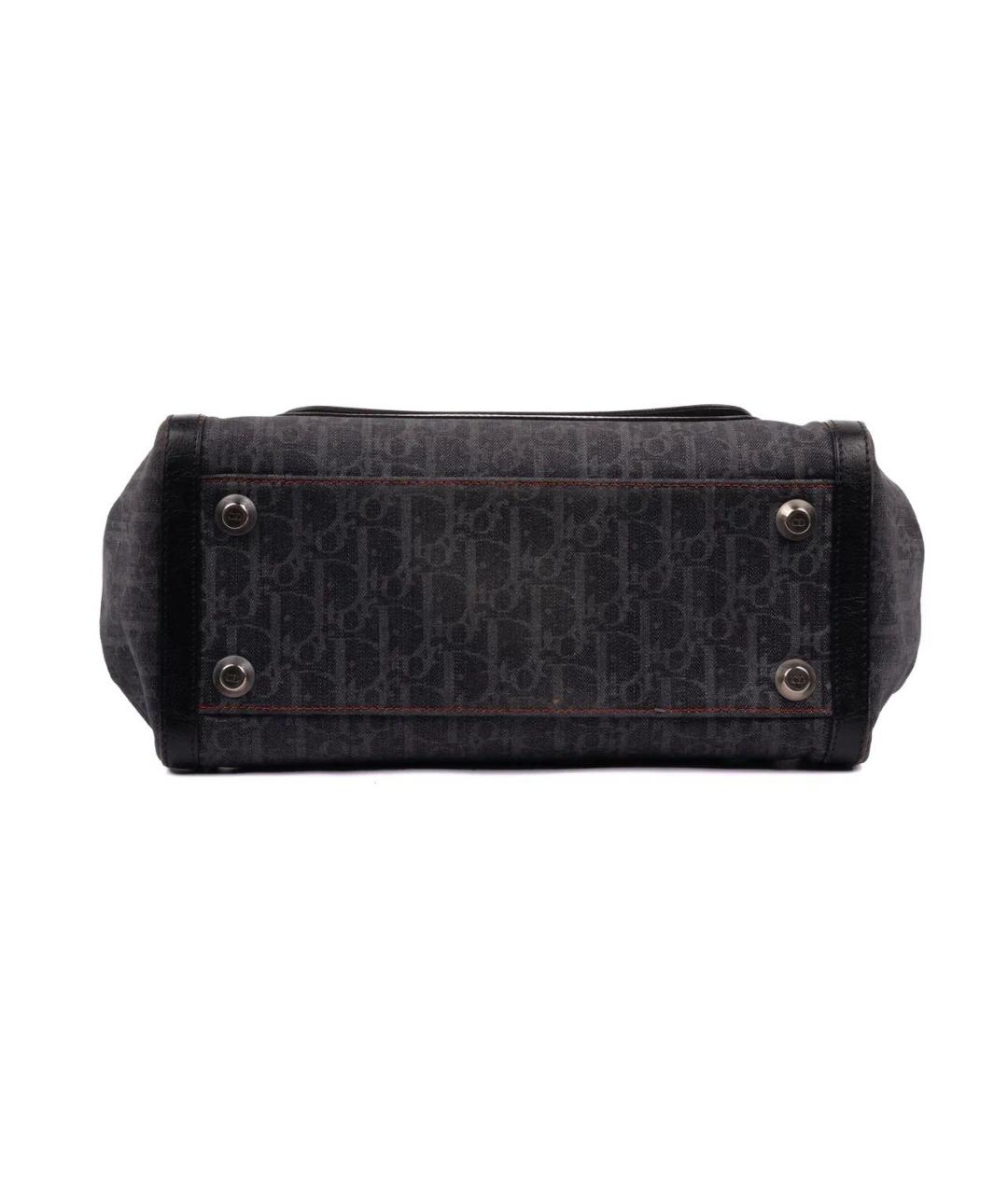 CHRISTIAN DIOR Черная деним сумка тоут, фото 5