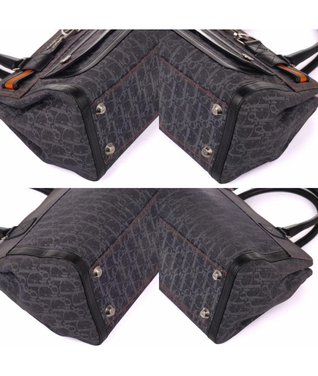 CHRISTIAN DIOR Черная деним сумка тоут, фото 8