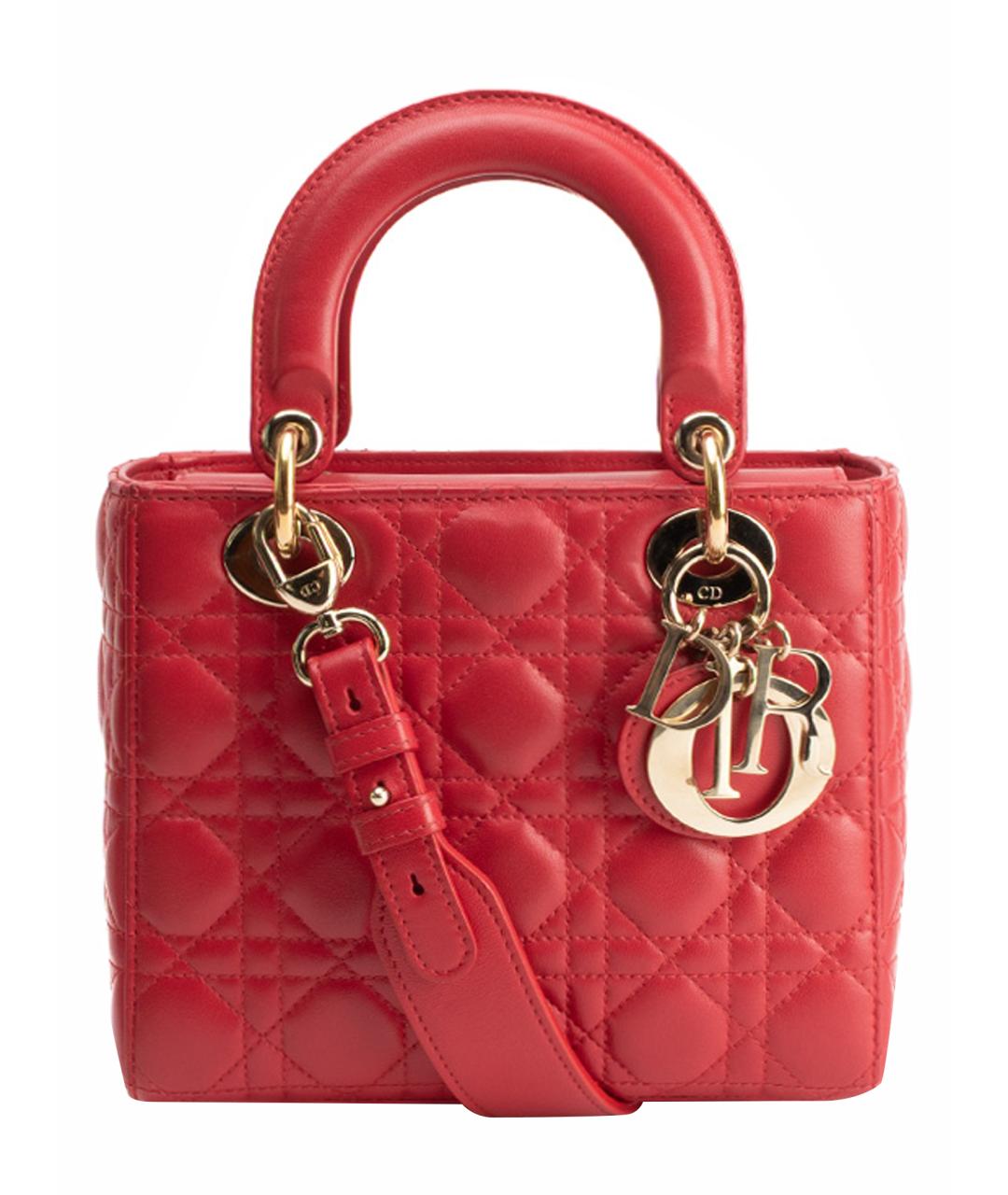 CHRISTIAN DIOR Розовая кожаная сумка с короткими ручками, фото 1