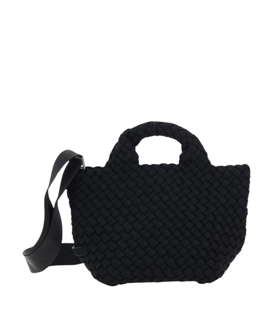 NAGHEDI Черная сумка тоут из искусственной кожи, фото 1