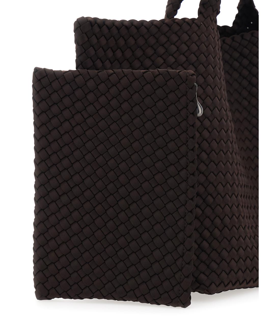 NAGHEDI Коричневая сумка тоут из искусственной кожи, фото 4