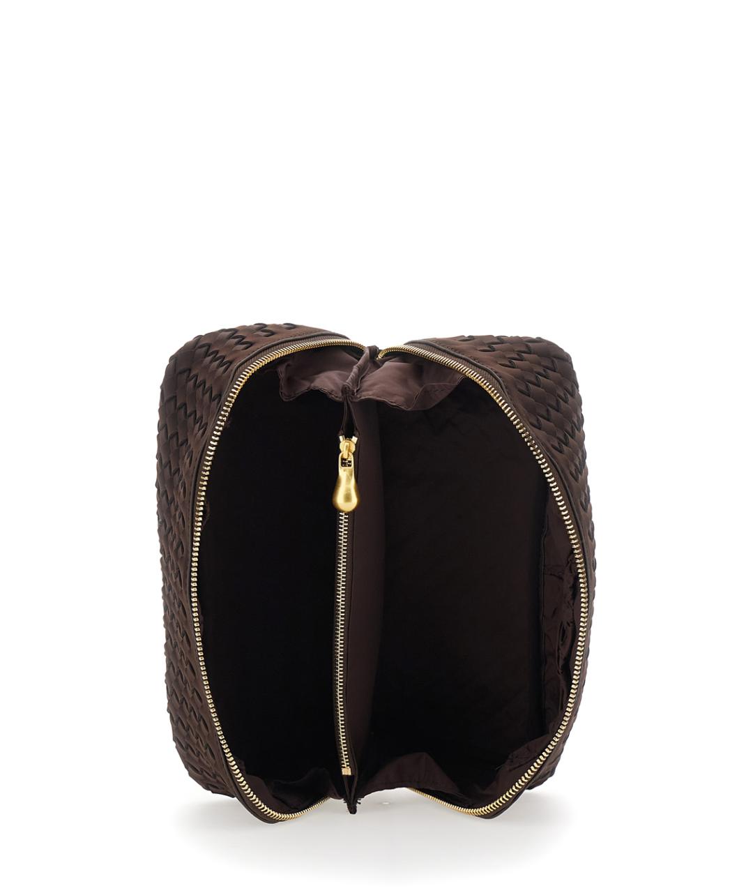 NAGHEDI Коричневая косметичка из искусственной кожи, фото 3