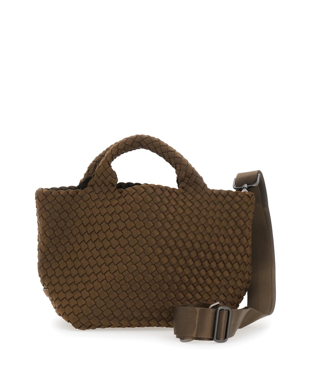 NAGHEDI Коричневая сумка тоут из искусственной кожи, фото 2