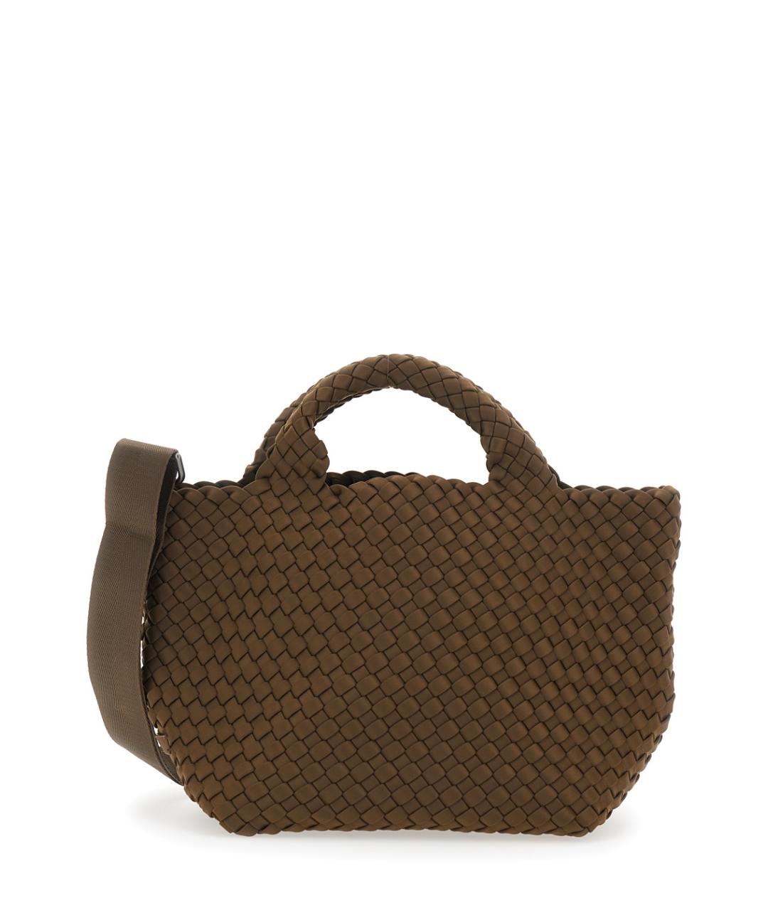 NAGHEDI Коричневая сумка тоут из искусственной кожи, фото 1