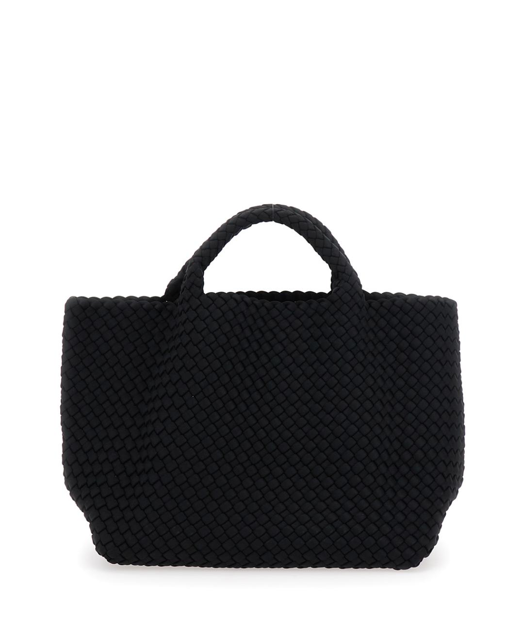 NAGHEDI Черная сумка тоут из искусственной кожи, фото 1