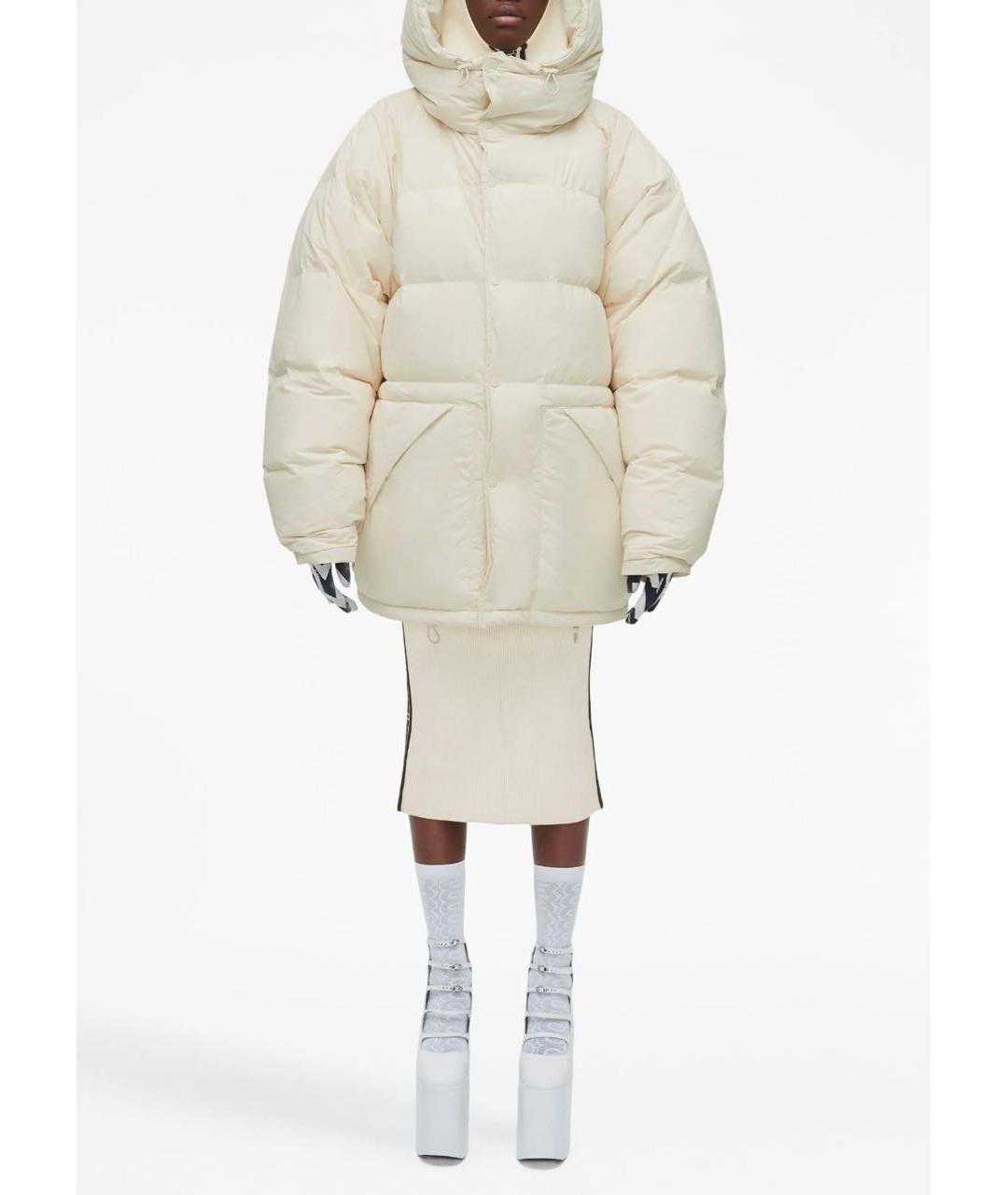 MARC JACOBS Бежевый полиэстеровый пуховик, фото 4