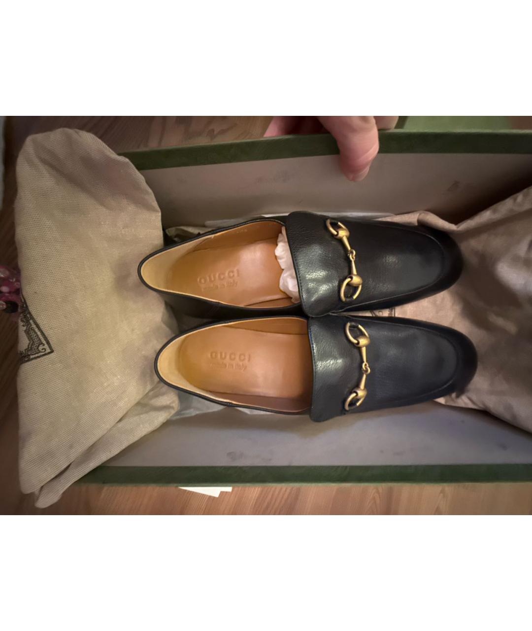 GUCCI Черные кожаные лоферы, фото 3