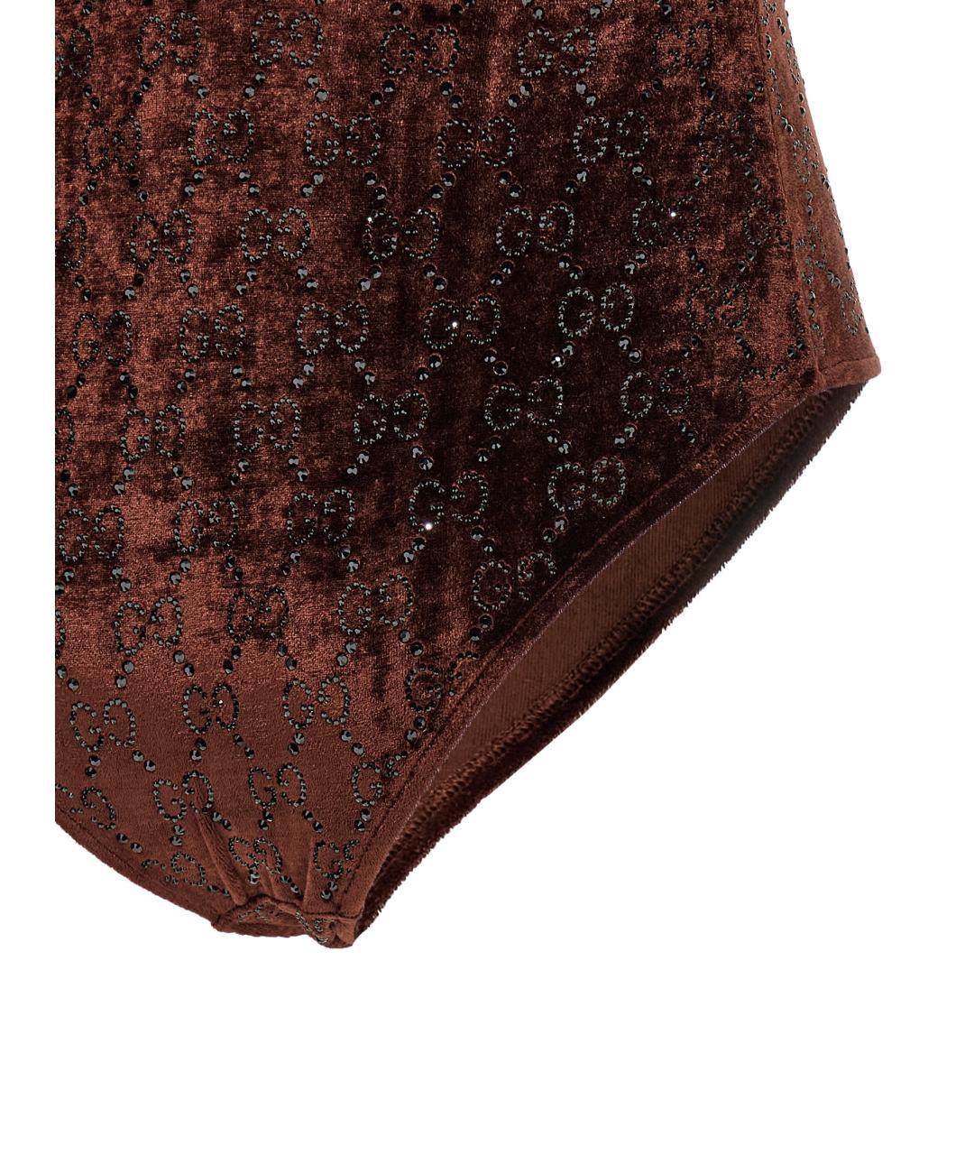 GUCCI Коричневая полиамидовая майка, фото 4