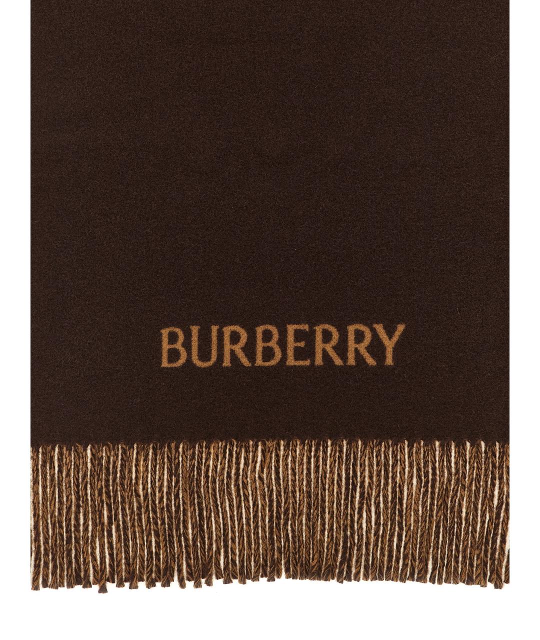 BURBERRY Коричневый кашемировый шарф, фото 2