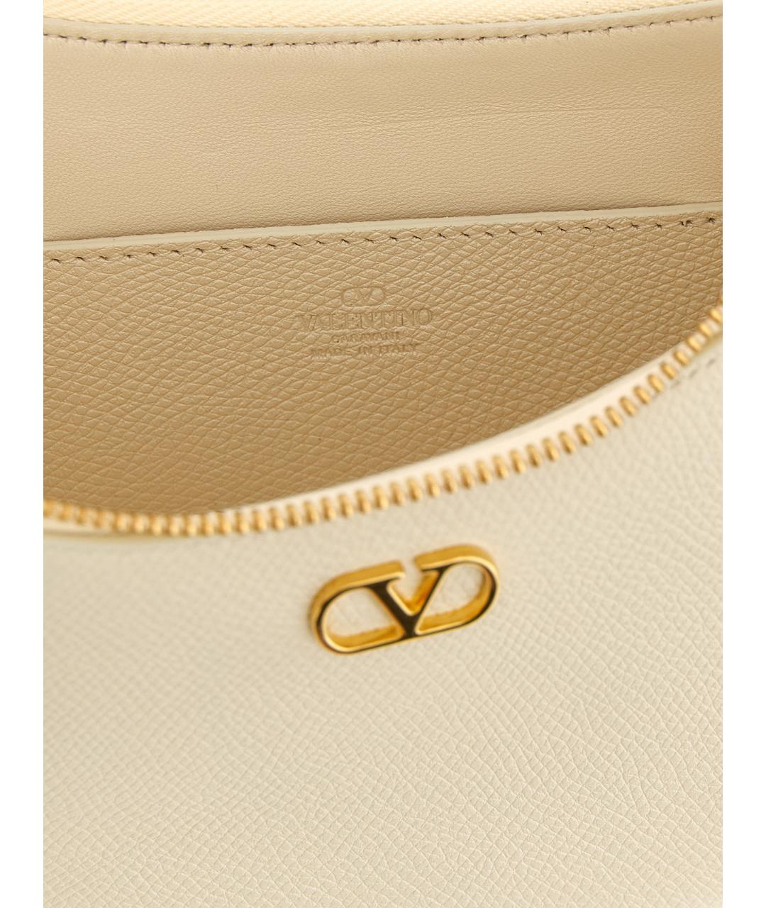 VALENTINO Белая кожаная сумка через плечо, фото 4