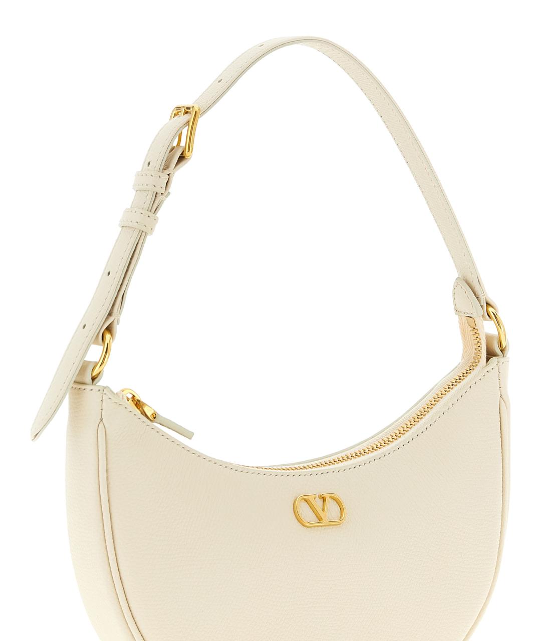 VALENTINO Белая кожаная сумка через плечо, фото 3