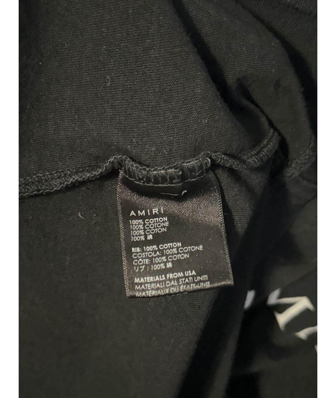 AMIRI Черная хлопковая футболка, фото 4